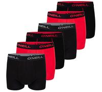 O'Neill Men's Boxer Shorts Plain Sports Boxer M L XL XXL 95% Cotton Men's Trunk Underwear Without Fly Pack of 6 Black Red Blue