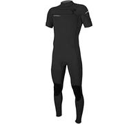 ONeill Mens Hammer 2mm Chest Zip Short Sleeve Wetsuit - Black - Easy Stretch - Kypto Knee pads - Wetsuit Size - XXL