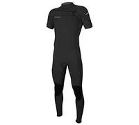 ONeill Mens Hammer 2mm Chest Zip Short Sleeve Wetsuit - Black - Easy Stretch - Kypto Knee pads - Wetsuit Size - XL