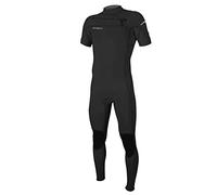 ONeill Mens Hammer 2mm Chest Zip Short Sleeve Wetsuit - Black - Easy Stretch - Kypto Knee pads - Wetsuit Size - M