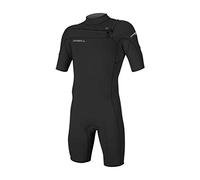 ONeill Mens Hammer 2mm Chest Zip Spring Shorty Wetsuit - Black - Easy Stretch Breathable - Double super seal neck