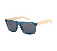 O'Neill Men's Polarized Sunglasses - Matte dark blue/Bamboo/Solid brown Lens - ONHARWOOD2.0-105P size 57-17-142 mm