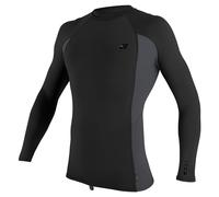 ONeill Mens Premium Skins Long Sleeve Rash Vest Top - Black Graphite - Quick Dry UV Sun Protection and SPF Properties