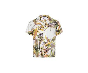 O'NEILL Men's Print Shirt, 31022 White Tropical Flower, Medium-Large