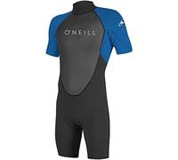 O'Neill Men's Reactor-2 2mm Back Zip Short Sleeve Spring Wetsuit, Black/Ocean, X-Large