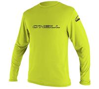 O'NEILL Men's Skins Long Sleeved Rash Guard Surf T Shirt - Sun Protection upf50+ (Lime, XXL)