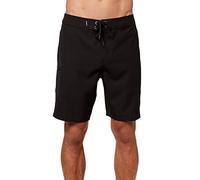 O'NEILL Men's Water Resistant Hyperfreak Stretch Swim Boardshorts, 21 Inch Outseam | Long-Length Swimsuit |, Black / Hyperfreak Streak, 28
