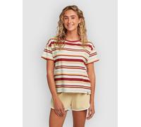 O´neill O´riginals Boxy Stripe Short Sleeve T-shirt Beige M Woman