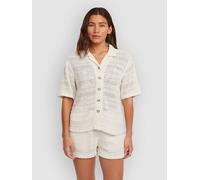 O´neill O´riginals Crochet Short Sleeve Shirt Beige M Woman