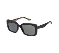 O'NEILL PEAHI 2.0 Women's Oversized Square Butterfly Polarized Sunglasses, UV400 Protection, 56 mm, Matte Black/Palm Leaf, 56 mm