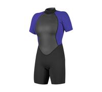 O'Neill Women Reactor II 2mm Back Zip Shorty Wetsuit - Black Cobalt - 4