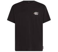 O'NEILL Retro Back Print T Shirt Men's Black Short Sleeved Tee Top