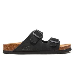 O'Neill Sandy Slider Women Low (9024101825Y) Women's Mules, Comfortable Summer Sandals with Two Straps and Cork Look, Adjustable Buckles, Black, black, 5 UK