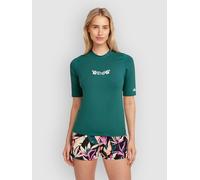 O´neill Short Sleeve Rash Guard Green L Woman