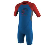O'Neill Toddler Kids Youth Kids Junior Reactor 2MM Back Zip Shorty Wetsuit Ocean Graphite Red - Unisex