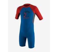 O'Neill Toddler Kids Youth Kids Junior Reactor 2MM Back Zip Shorty Wetsuit Ocean Graphite Red - Unisex