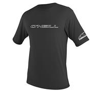 O'Neill UV 50+ Sun Protection Mens Basic Skins Short Sleeve Tee Sun Shirt Rash Guard, Black, XX-Large