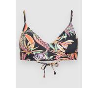 O'Neill Wave Bikini Top black tropical flower 40