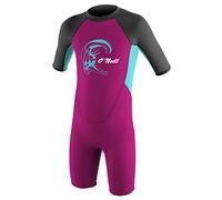 O'Neill Wetsuits Children's Toddler Reactor 2mm Spring Wetsuit, Berry/Light Aqu, 4 UK