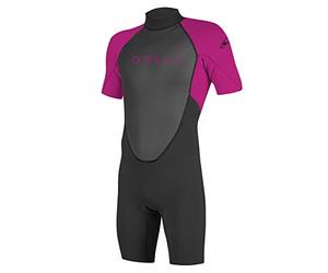 O'Neill Wetsuits Girls' Reactor Ii Back Zip Spring Wetsuit, Berry, 8 UK