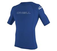 O'Neill Wetsuits Men's Basic Skins Short Sleeve Rash Guard, Pacific, L