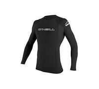 O'Neill Wetsuits Men's Basic Skins UPF 50+ Long Sleeve Rash Guard, Black, Large
