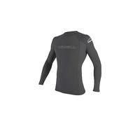O'Neill Wetsuits Men's Men's Basic Skins Long Sleeve Guard Rash Vest, Graphite, L UK
