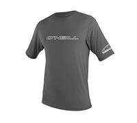 O'Neill Wetsuits Men's Men's Basic Skins Short Sleeve Sun Shirt Rash Vest, Graphite, L UK