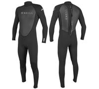 O'Neill Wetsuits Men's Reactor-2 3/2mm Neoprene Back Zip Full Wetsuit, Black/Black, M