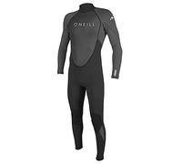 O'Neill Wetsuits Men's Reactor-2 3/2mm Neoprene Back Zip Full Wetsuit, Black/Graphite, L