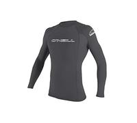 O'Neill Wetsuits Men's Standard Basic Skins UPF 50+ Long Sleeve Rash Guard, Smoke, X-Large