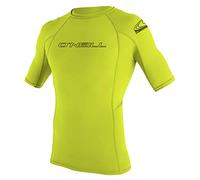 O'Neill Wetsuits Men's UV Protection Basic Skins S/S Crew, 187 LIME