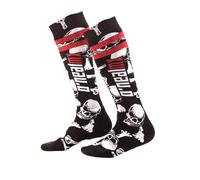 O'Neill Wetsuits Oneal CROSSBONES SOX PRO MX Socks. Knee Length Motocross/Mountain Bike Socks. - Black/White/Red, One Size
