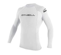 O'Neill Wetsuits Unisex Kids Youth Basic Skins Long Sleeve Rash Guard Shirt, White, 10 UK