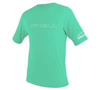 O'Neill Wetsuits Unisex Youth Youth Basic Skins Short Sleeve Sun Shirt Rash Vest, Light Aqua, 14 UK