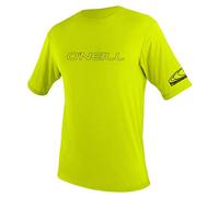 O'Neill Wetsuits Unisex Youth Youth Basic Skins Short Sleeve Sun Shirt Rash Vest, Lime, 10 UK