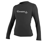 O'Neill Wetsuits Women's Basic Skins Long Sleeve Rash Vest, Black, L UK
