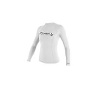 O'Neill Wetsuits Women's Basic Skins Long Sleeve Rash Vest, White, S UK