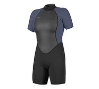 O'Neill Wetsuits Women's Reactor II 2mm Back Zip Spring Wetsuit, Black/Mist, 8