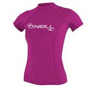 O'Neill Wetsuits Women's Wms Basic Skins Short Sleeve Rash Guard O'Neill UV Sun Protection Set-Fox Pink, X-Small, X