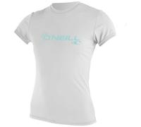 O'Neill Wetsuits Women's Wms Basic Skins Short Sleeve Sun Shirt Rash Vest, White, S UK