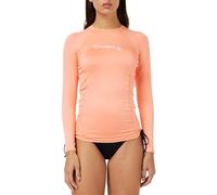 O'Neill Wetsuits Women's Women's Basic Skins Long Sleeve Guard Rash Vest, Light Grapefruit, XS UK