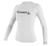 O'Neill Wetsuits Women's Women's Basic Skins Long Sleeve Guard Rash Vest, White, S UK