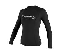 O'Neill Wetsuits Women's Women's Basic Skins Long Sleeve Rash Guard O'Neill Women's UV Sun Protection Set - Black, Medium (Pack of 1)