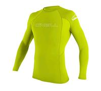 O'Neill Wetsuits Youth Basic Skins L/S Rash Guard - Lime, 14