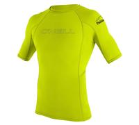 O'Neill Wetsuits Youth Basic Skins S/S Rash Guard - Lime, 12