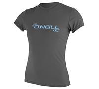 O'Neill Women's Basic Skins Upf 50+ Short Sleeve Sun Shirt, Graphite, Medium