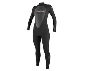 O'Neill Women's WMS Reactor 3/2 Full Wetsuit - Black, Size UK 6