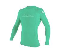 O'Neill - Youth Basic Skins L/S Rash Vest - Light Aqua SALE