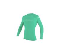 O'NEILL Youth Kids Junior Basic Skins Long Sleeve Rash Vest Top - Light Aqua - UV Sun Protection and SPF Properties